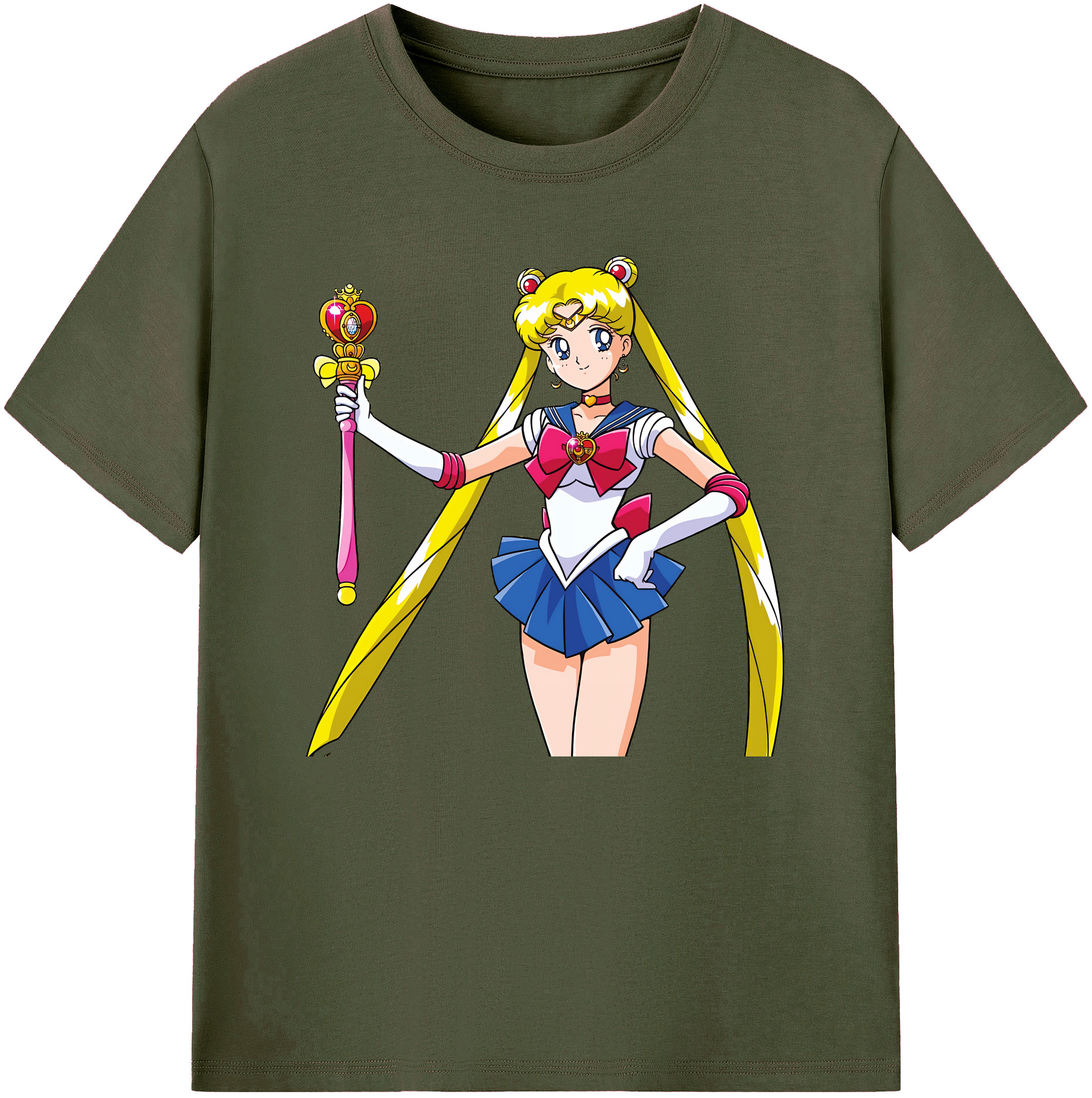 （画像用） 美少女戦士セーラームーン 月野 うさぎ つきの うさぎ Sailor Moon Tsukino Usagi 綿100％ メンズ半袖Tシャツ｜肌触りやわらか＆通気性